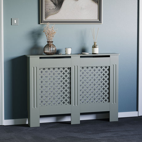 Oxford Radiator Cover - Grey, Medium, Modern Design
