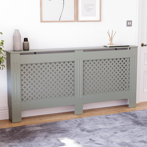 Oxford Radiator Cover - Grey, Extra Large