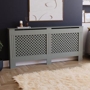 Oxford Radiator Cover - Grey, Extra Large, Modern Design
