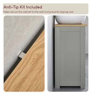 Priano 2-Door Under Sink Cabinet - Grey & Oak