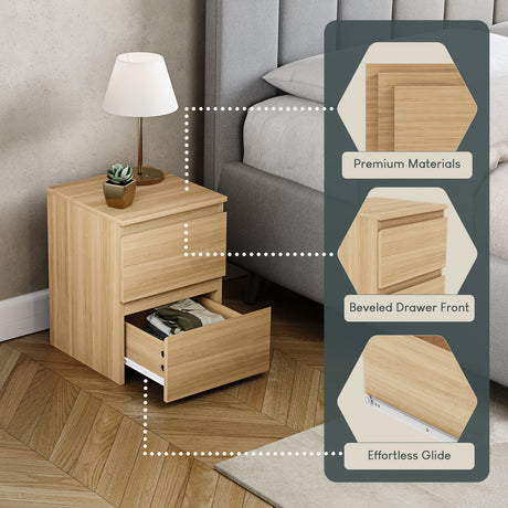 Denver Bedside Chest Table, Pine