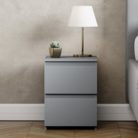 Denver Bedside Chest Table, Grey
