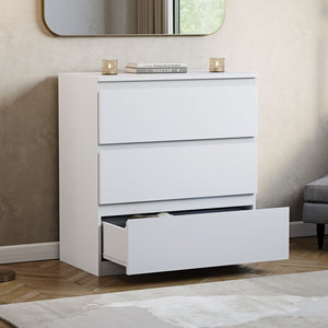 Denver 3-Drawer Chest, White