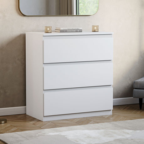Denver Chest of 3 Drawers, White
