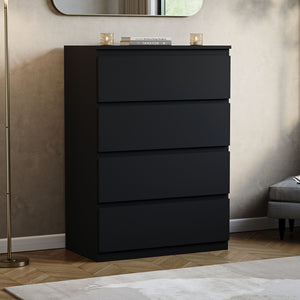 Denver Chest of 4 Drawers, Black
