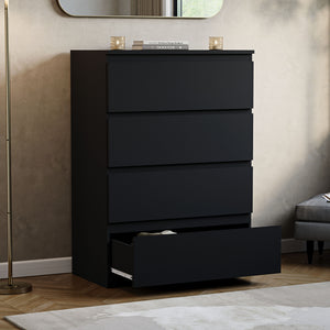 Denver Chest of 4 Drawers, Black
