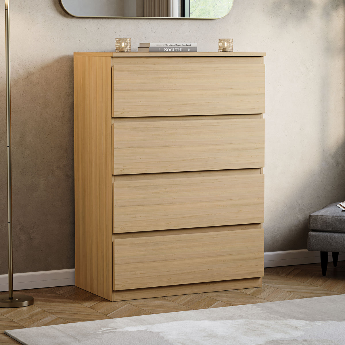Denver 4-Drawer Chest, Pine