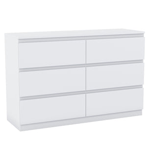 Denver Chest of 6 Drawers, White