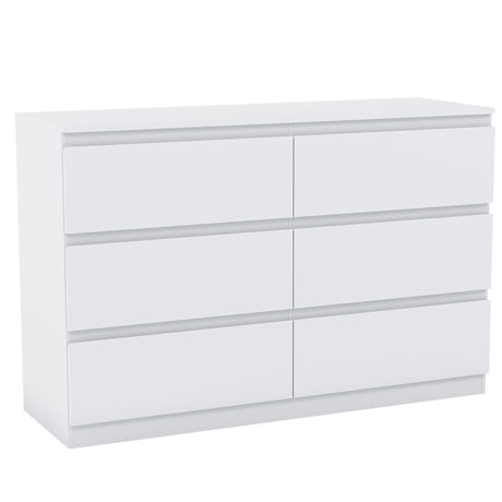 Denver Chest of 6 Drawers, White