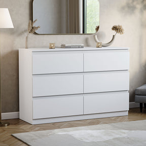Denver Chest of 6 Drawers, White
