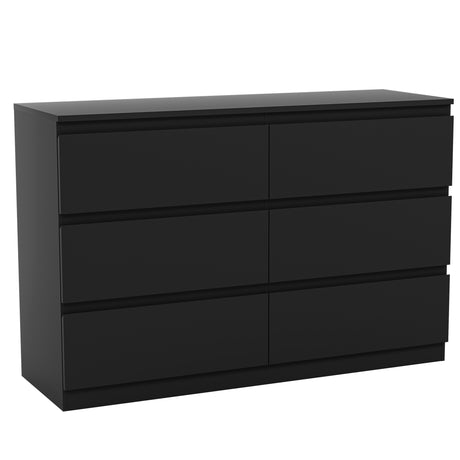 Denver Chest of 6 Drawers, Black