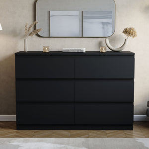 Denver 6-Drawer Chest, Black