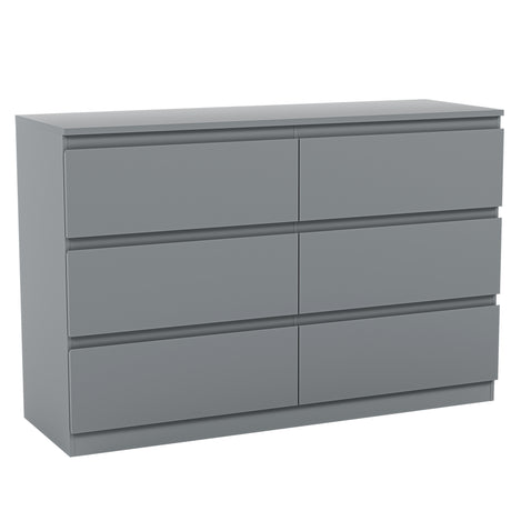 Denver Chest of 6 Drawer, Grey