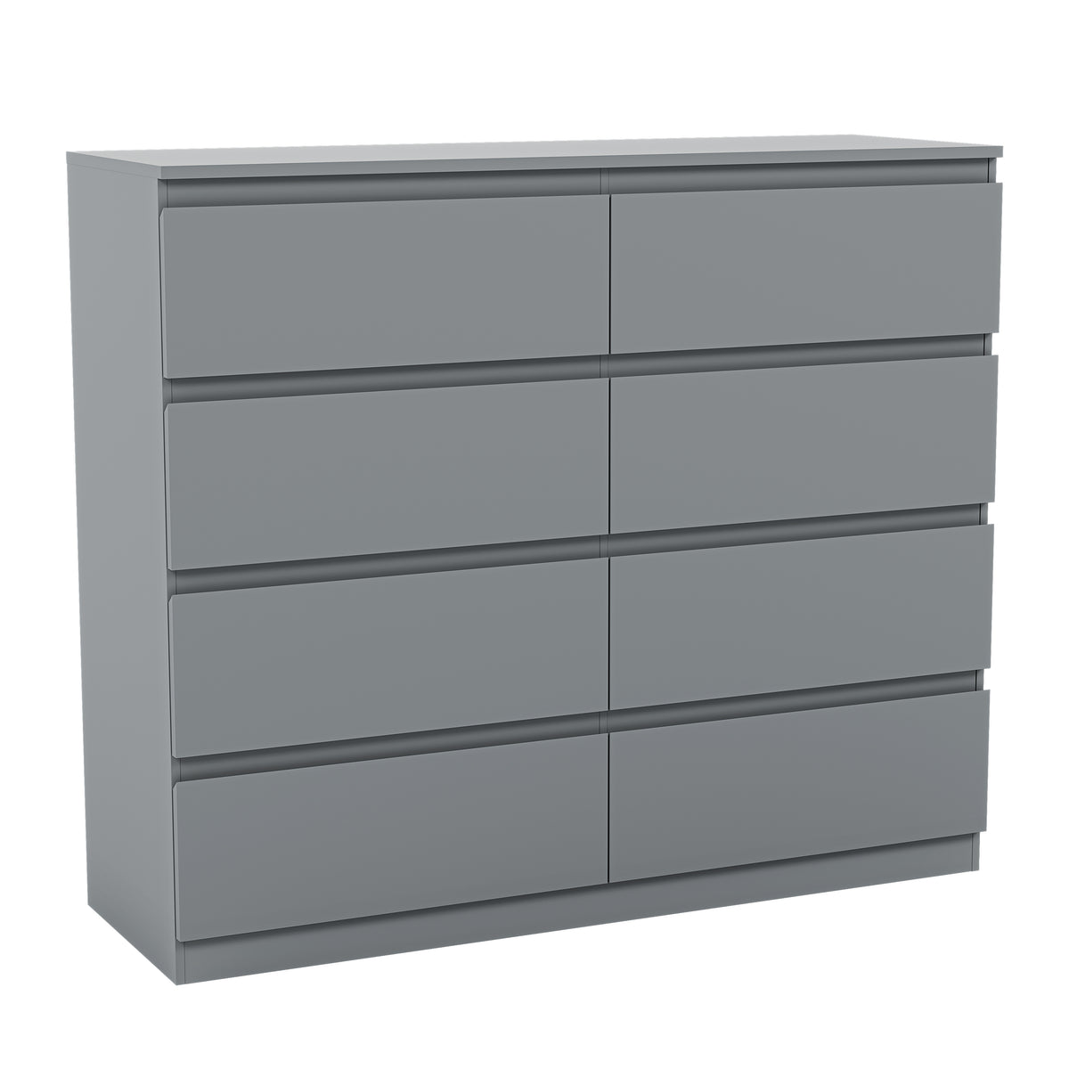 Denver Chest of 8 Drawers, Grey