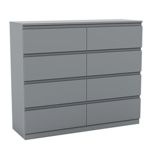Denver Chest of 8 Drawers, Grey