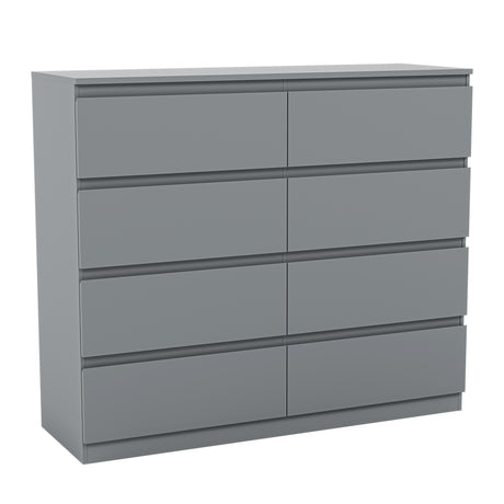 Denver Chest of 8 Drawers, Grey
