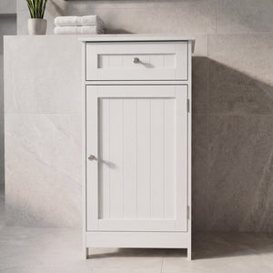 1 Door 1 Drawer Freestanding Cabinet, White