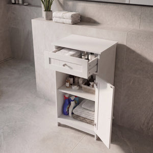 1 Door 1 Drawer Freestanding Cabinet, White