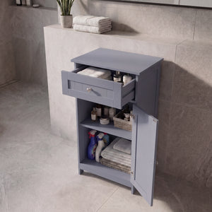 1 Door 1 Drawer Freestanding Cabinet, Grey