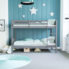 Gemini Detachable Wooden Bunk Bed - Grey