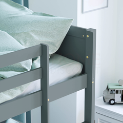 Gemini Detachable Wooden Bunk Bed - Grey