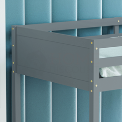 Gemini Detachable Wooden Bunk Bed - Grey