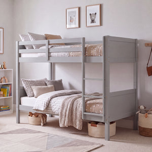 Gemini Detachable Wooden Bunk Bed - Grey