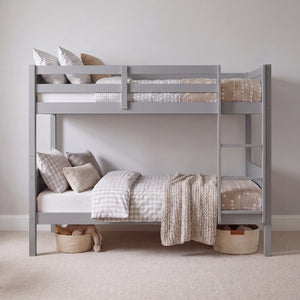 Gemini Detachable Wooden Bunk Bed - Grey
