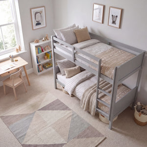 Gemini Detachable Wooden Bunk Bed - Grey