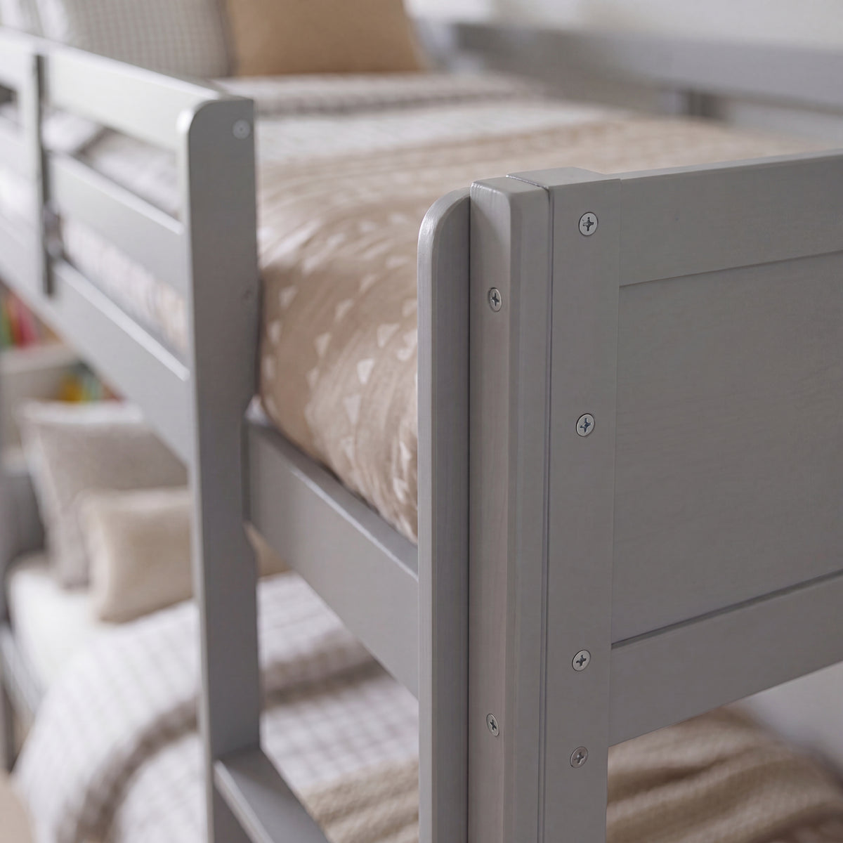 Gemini Detachable Wooden Bunk Bed - Grey