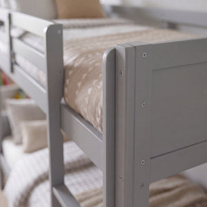 Gemini Detachable Wooden Bunk Bed - Grey