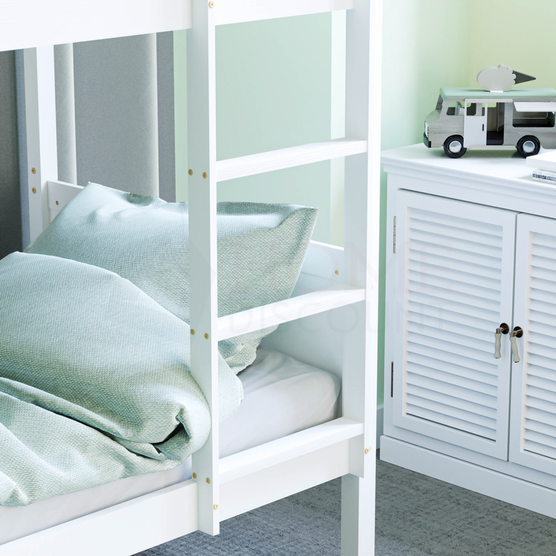 Gemini Detachable Bunk Bed - White