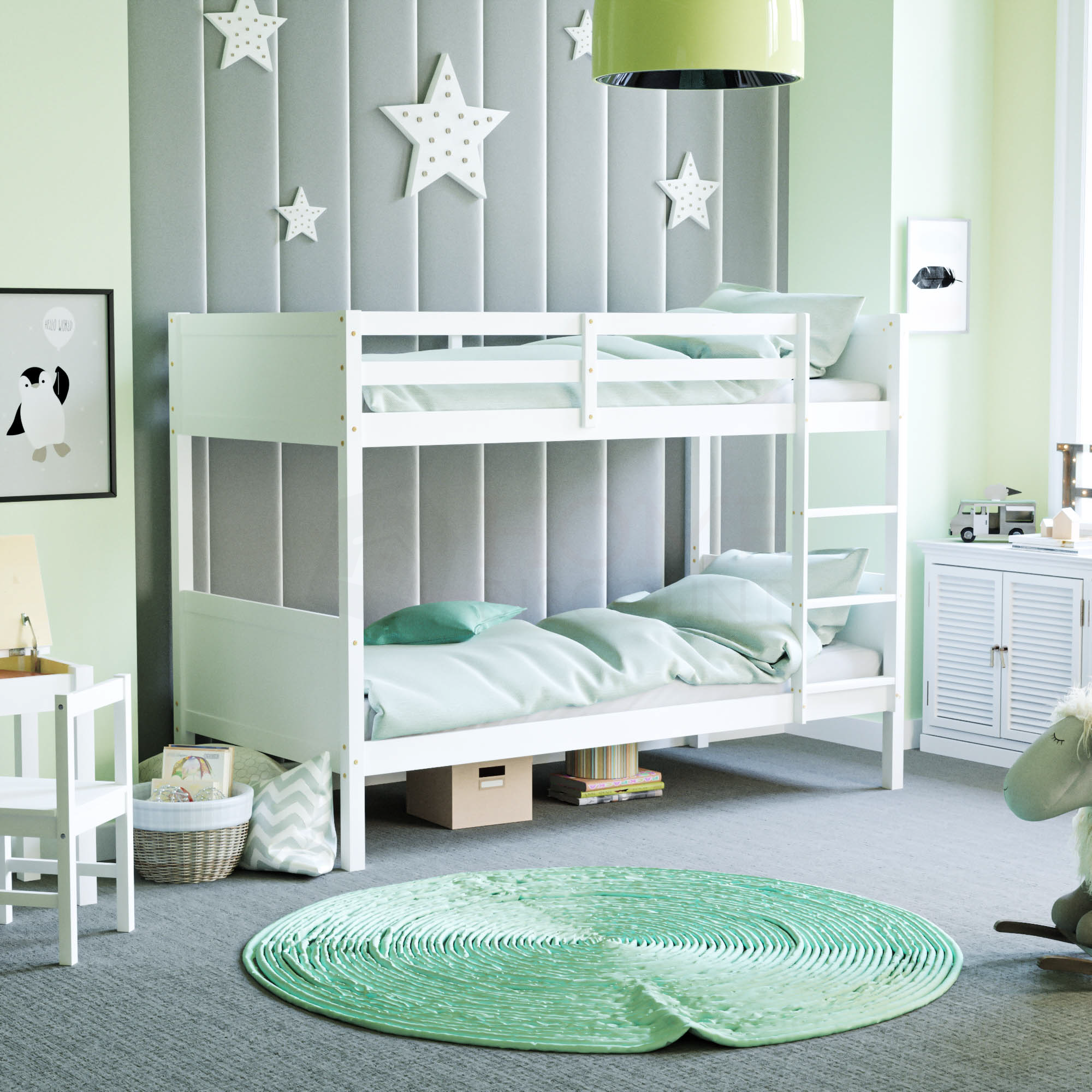Gemini Detachable Bunk Bed White Home Discount Ltd