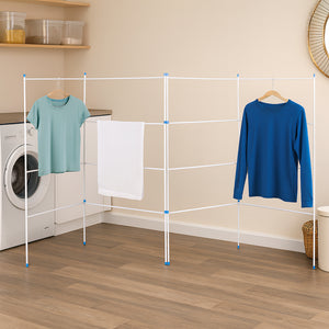 4-Fold Clothes Airer - White