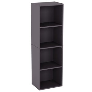 Oxford 4-Tier Cube Bookcase - Grey