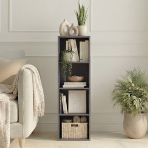 Oxford 4-Tier Cube Bookcase - Grey
