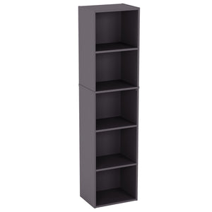 Oxford 5-Tier Cube Bookcase - Grey