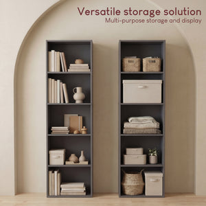 Oxford 5-Tier Cube Bookcase - Grey