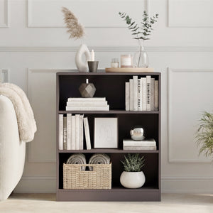 Cambridge 3-Tier Low Bookcase - Grey