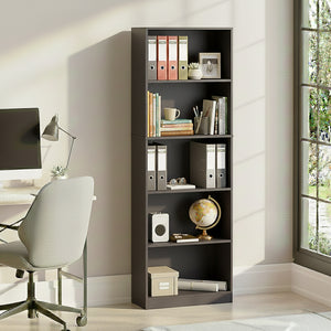 Cambridge 5-Tier Extra Large Bookcase - Grey
