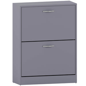 2-Drawer Shoe Cabinet, Grey