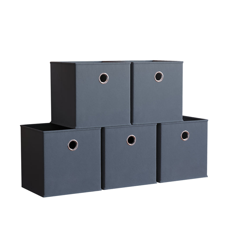 Durham Cube Storage Basket, Grey UKFR - Set of 5