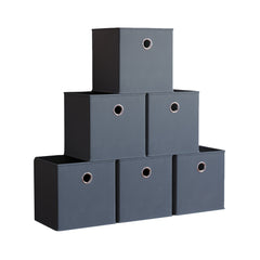 Durham Cube Storage Basket, Grey UKFR - Set of 6