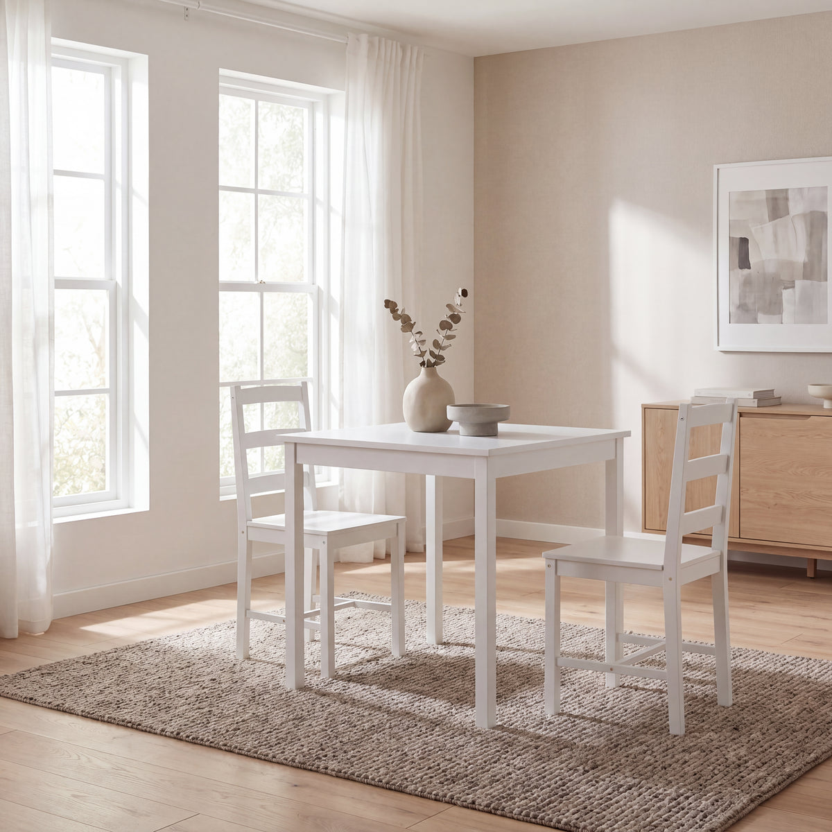 Yorkshire 2-Seater Dining Set - White