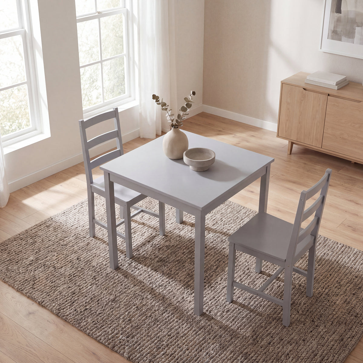 Yorkshire 2-Seater Dining Set - Grey