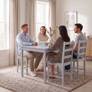 Yorkshire 4-Seater Dining Set - Grey