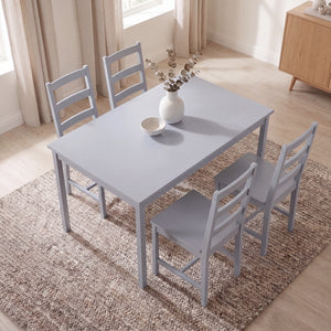 Yorkshire 4-Seater Dining Set - Grey
