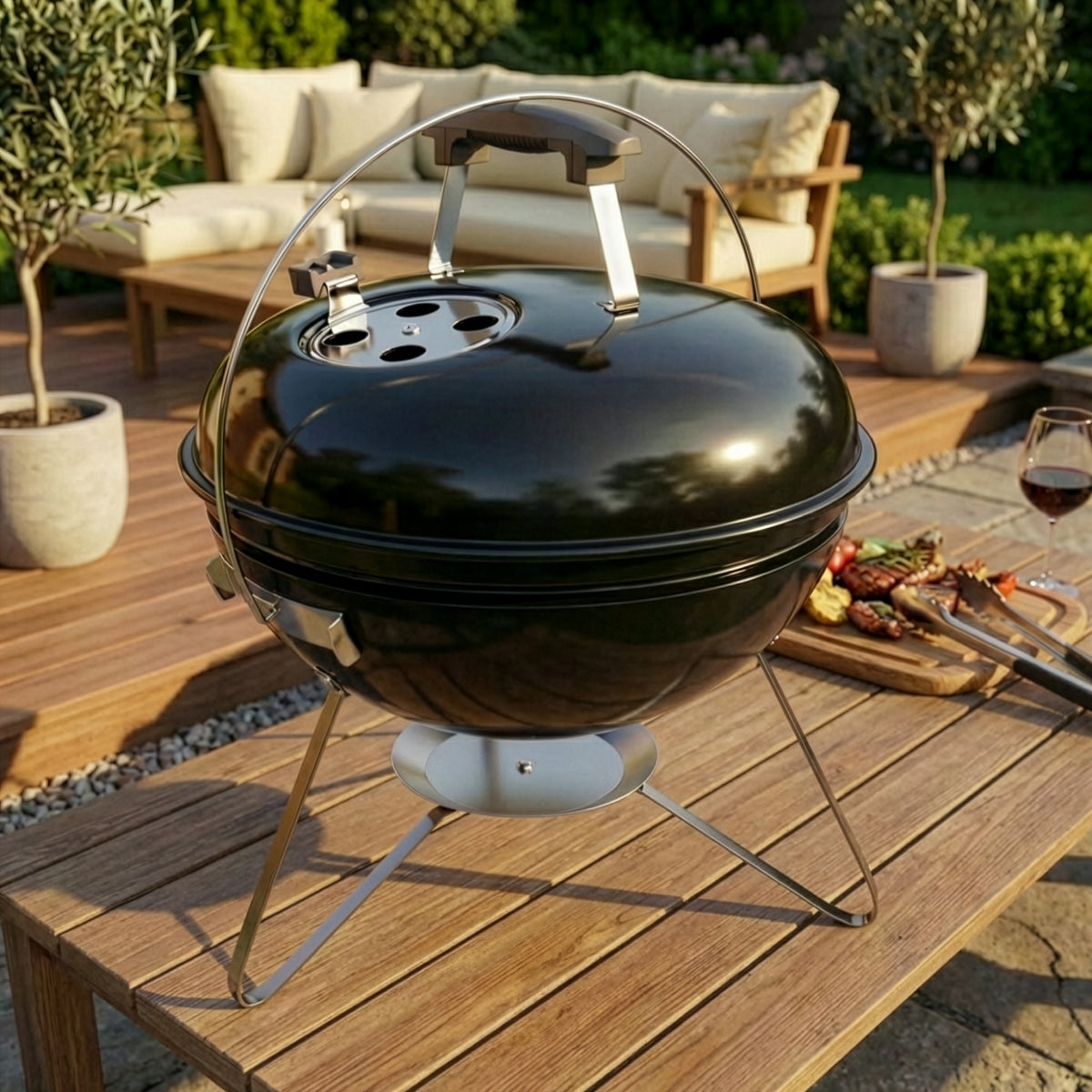 Kansas Small Kettle Grill BBQ, Black