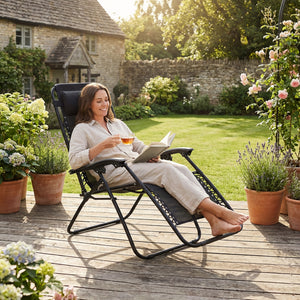 2-Pack Zero Gravity Chairs, Black UKFR