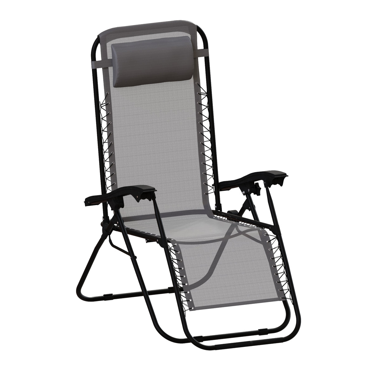 2-Pack Zero Gravity Chairs, Grey UKFR